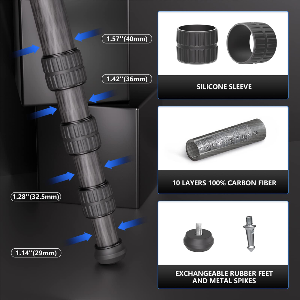 Trikojė atrama šautuvui LX9 WEYLLAN carbon fiber (2)