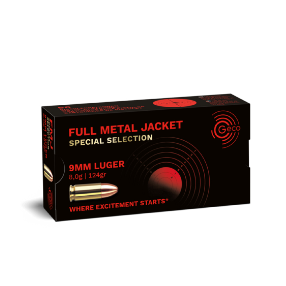 ŠOVINIAI GECO 9mm Luger FMJ