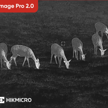 Multispektriniai žiūronai HIKMICRO HABROK 4K HE25L 2.0 su tolimačiu