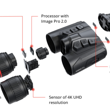 Multispektriniai žiūronai HIKMICRO HABROK Pro HQ50LN su tolimačiu