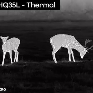 Multispektriniai žiūronai HIKMICRO HABROK 4K HE25L 2.0 su tolimačiu