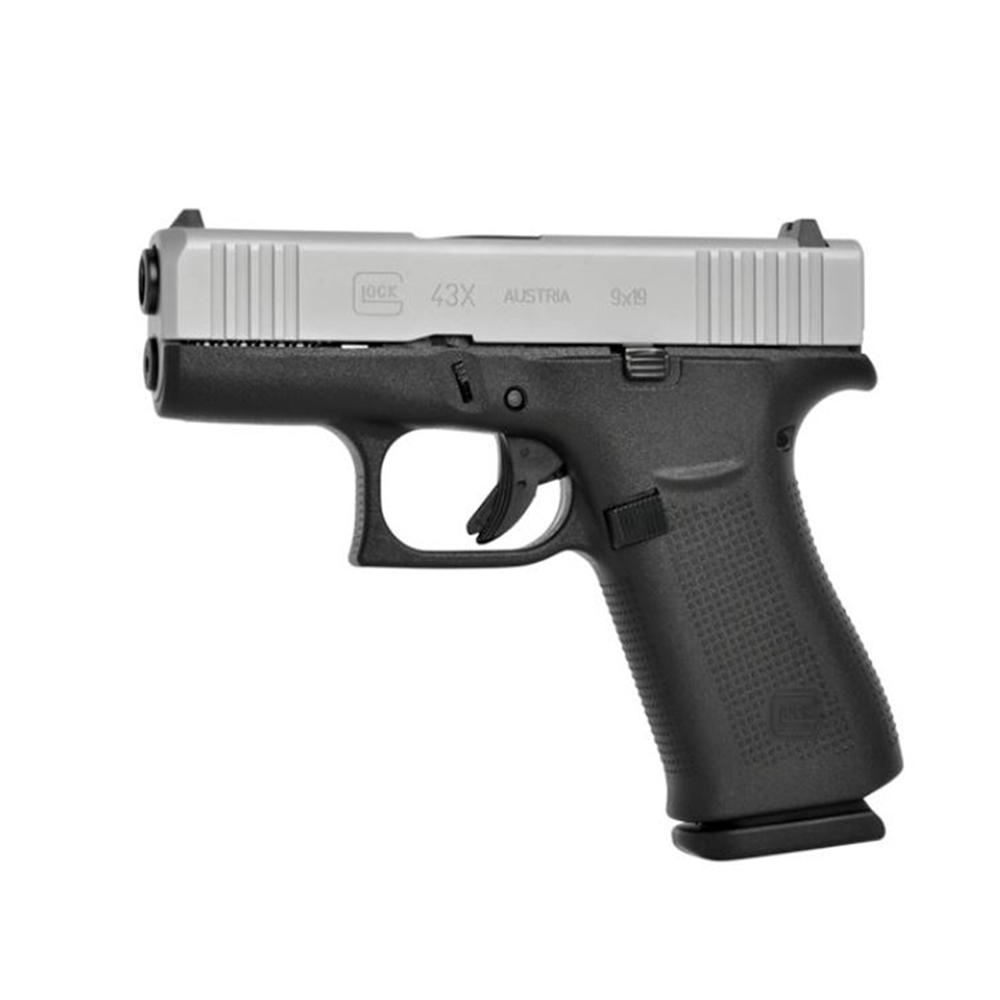 GLOCK 43X FS/Silver slide PR R/FS pistoletas 9x19mm