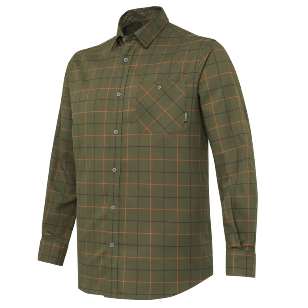 MARŠKINIAI Jargo Stretch Shirt Green Pumpkin Check BERETTA