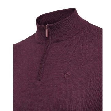 DŽEMPERIS Merino Half Zip Sweater Cordovan Spirit BERETTA